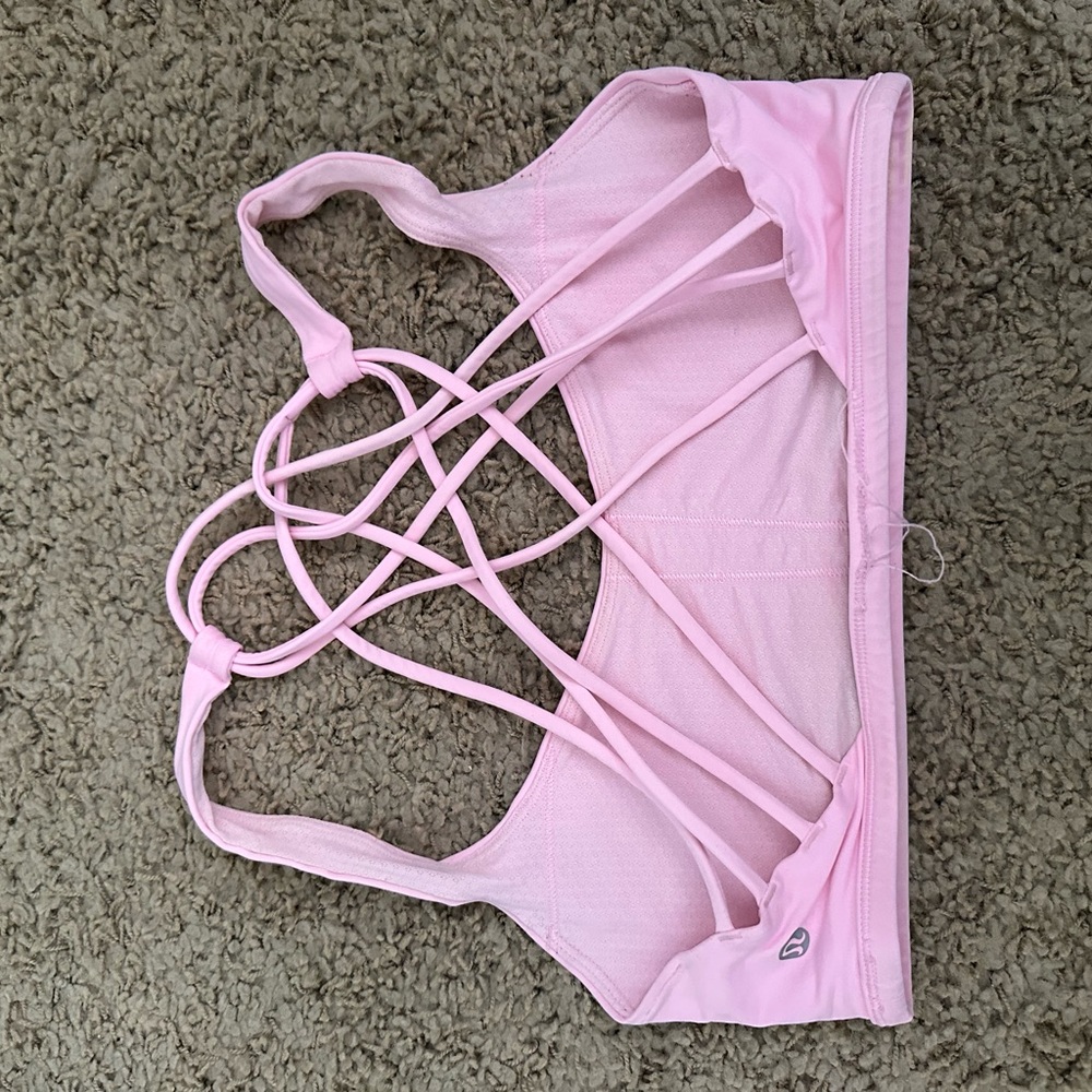 Lululemon Athletica Light Pink Strappy Sports Bra